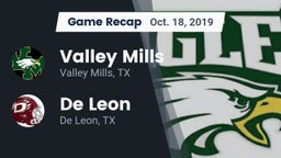 Recap: Valley Mills  vs. De Leon  2019