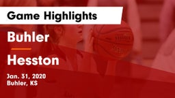 Buhler  vs Hesston  Game Highlights - Jan. 31, 2020