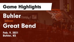 Buhler  vs Great Bend  Game Highlights - Feb. 9, 2021