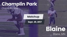 Matchup: Champlin Park High vs. Blaine  2017