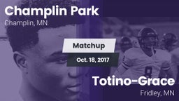 Matchup: Champlin Park High vs. Totino-Grace  2017