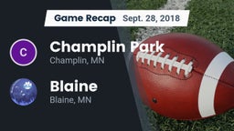 Recap: Champlin Park  vs. Blaine  2018