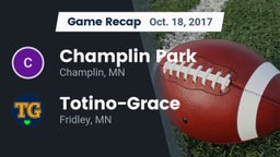 Recap: Champlin Park  vs. Totino-Grace  2017