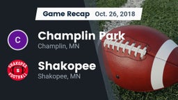 Recap: Champlin Park  vs. Shakopee  2018