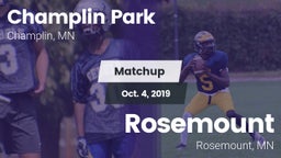 Matchup: Champlin Park High vs. Rosemount  2019