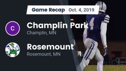 Recap: Champlin Park  vs. Rosemount  2019