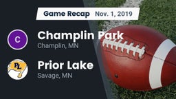 Recap: Champlin Park  vs. Prior Lake  2019