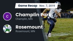 Recap: Champlin Park  vs. Rosemount  2019