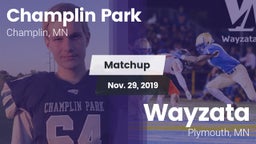 Matchup: Champlin Park High vs. Wayzata  2019