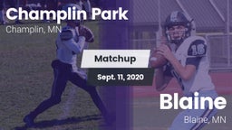 Matchup: Champlin Park High vs. Blaine  2020