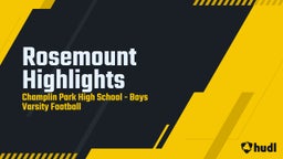 Champlin Park football highlights Rosemount Highlights