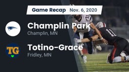 Recap: Champlin Park  vs. Totino-Grace  2020