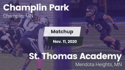 Matchup: Champlin Park High vs. St. Thomas Academy   2020