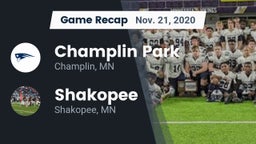 Recap: Champlin Park  vs. Shakopee  2020