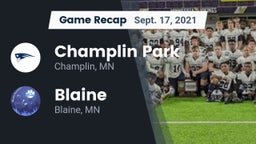 Recap: Champlin Park  vs. Blaine  2021