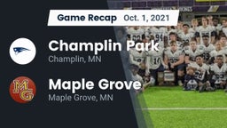 Recap: Champlin Park  vs. Maple Grove  2021