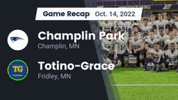 Recap: Champlin Park  vs. Totino-Grace  2022