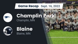 Recap: Champlin Park  vs. Blaine  2022