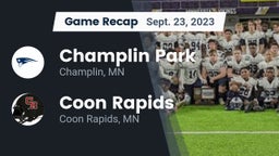 Recap: Champlin Park  vs. Coon Rapids  2023