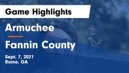 Armuchee  vs Fannin County  Game Highlights - Sept. 7, 2021