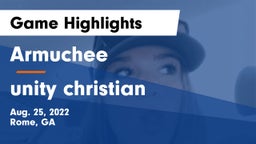 Armuchee  vs unity christian Game Highlights - Aug. 25, 2022