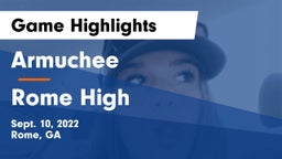 Armuchee  vs Rome High Game Highlights - Sept. 10, 2022