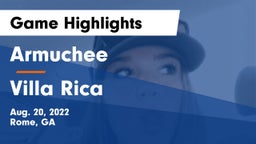 Armuchee  vs Villa Rica  Game Highlights - Aug. 20, 2022