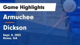 Armuchee  vs Dickson Game Highlights - Sept. 8, 2023