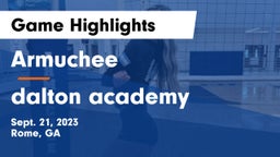 Armuchee  vs dalton academy Game Highlights - Sept. 21, 2023
