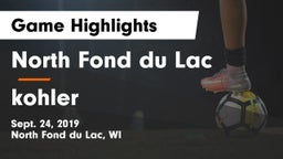 North Fond du Lac  vs kohler Game Highlights - Sept. 24, 2019