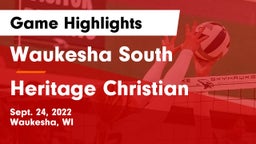 Waukesha South  vs Heritage Christian  Game Highlights - Sept. 24, 2022