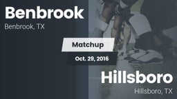 Matchup: Benbrook  vs. Hillsboro  2016