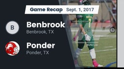 Recap: Benbrook  vs. Ponder  2017