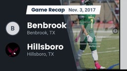 Recap: Benbrook  vs. Hillsboro  2017