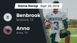 Recap: Benbrook  vs. Anna  2018