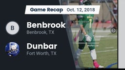 Recap: Benbrook  vs. Dunbar  2018