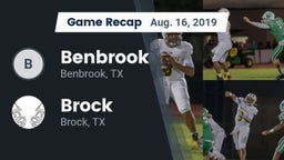 Recap: Benbrook  vs. Brock  2019