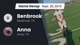 Recap: Benbrook  vs. Anna  2019