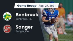 Recap: Benbrook  vs. Sanger  2021