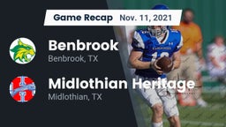 Recap: Benbrook  vs. Midlothian Heritage  2021