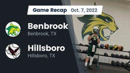 Recap: Benbrook  vs. Hillsboro  2022