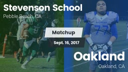 Matchup: Stevenson vs. Oakland  2017