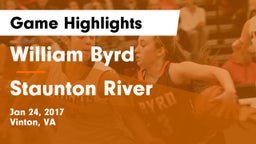 William Byrd  vs Staunton River  Game Highlights - Jan 24, 2017