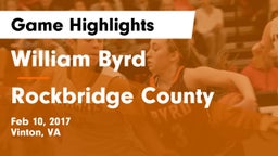 William Byrd  vs Rockbridge County  Game Highlights - Feb 10, 2017