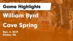 William Byrd  vs Cave Spring  Game Highlights - Dec. 2, 2019