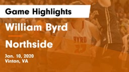 William Byrd  vs Northside  Game Highlights - Jan. 10, 2020