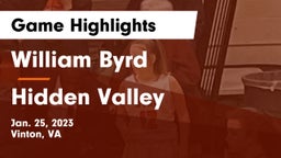 William Byrd  vs Hidden Valley  Game Highlights - Jan. 25, 2023