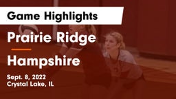 Prairie Ridge  vs Hampshire  Game Highlights - Sept. 8, 2022