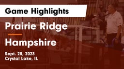 Prairie Ridge  vs Hampshire  Game Highlights - Sept. 28, 2023