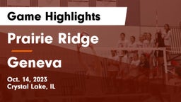 Prairie Ridge  vs Geneva Game Highlights - Oct. 14, 2023